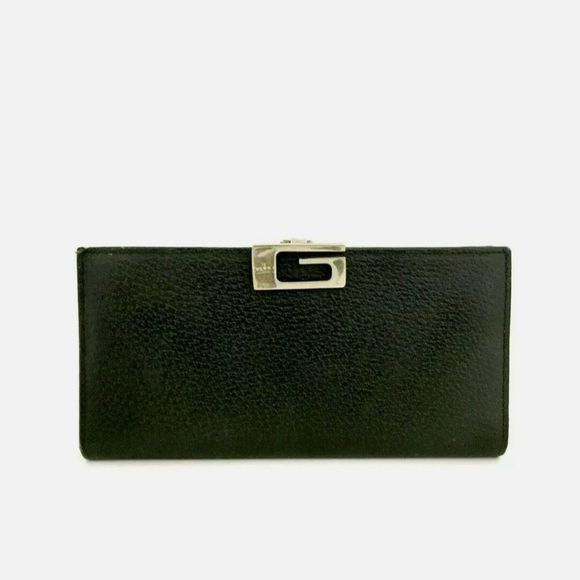 GUCCI Black Monogram Leather Long Continental Bifold Wallet. P2544. - Picture 1 of 8